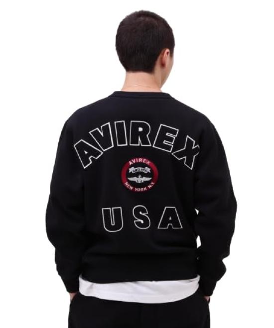 

VARSITY LOGO CREW NECK Свитшот с логотипом и круглым вырезом 2XL 010 Черный [Avirex] СВИТЕР/Varsity 783-3932007 Мужской