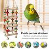 Parrot Chewing Toys Wood Ornament Natural Wooden Bird Climbing Toy Safe Multifunctional Woodpecker Accessories for Adults Pet