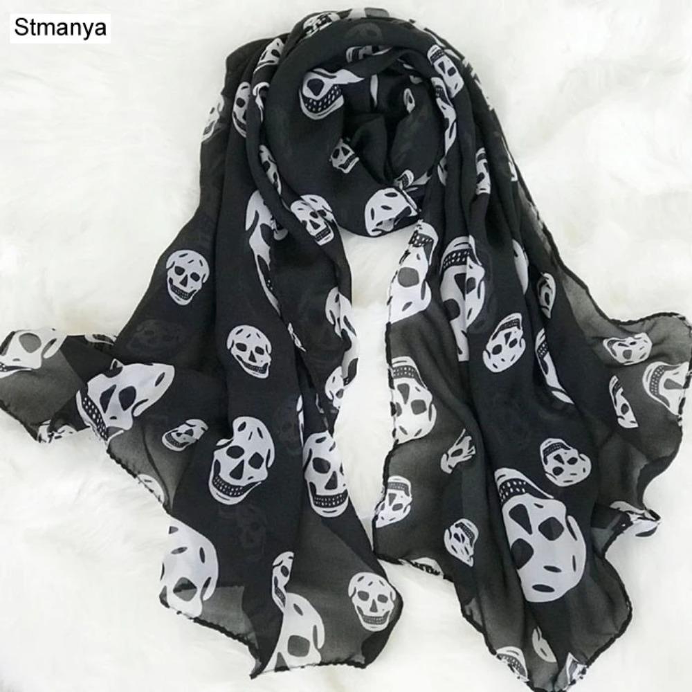 Women Chiffon Scarf 150*45cm thin style Scarfs Print Cat Star Leopard Shawls And Scarves Best Party gift 22009
