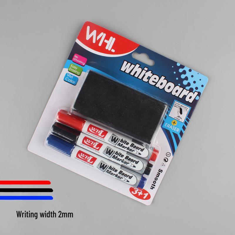 Erasable Colored Whiteboard Marker Set - Non-Toxic, Water-Based, with Blackboard Eraser