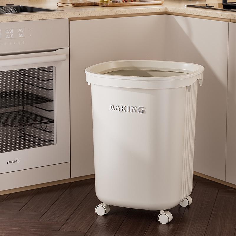 Luxury High-Capacity Trash Can: Stylish Bathroom, Living Room, & Bedroom Bin
