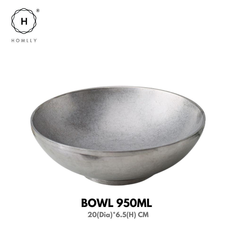Homlly Tonii Flake Texture 304 Stainless Steel Dinner Salad Soup Bowl (X3PCS)