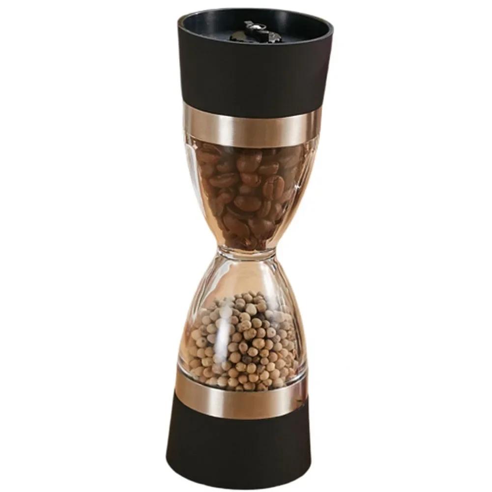 

Adjustable Grind Tool Dual Head Grinder Compact Size Easy Refilling System Non-Corrosive Design Pre-Filled With Peppercorns чорний