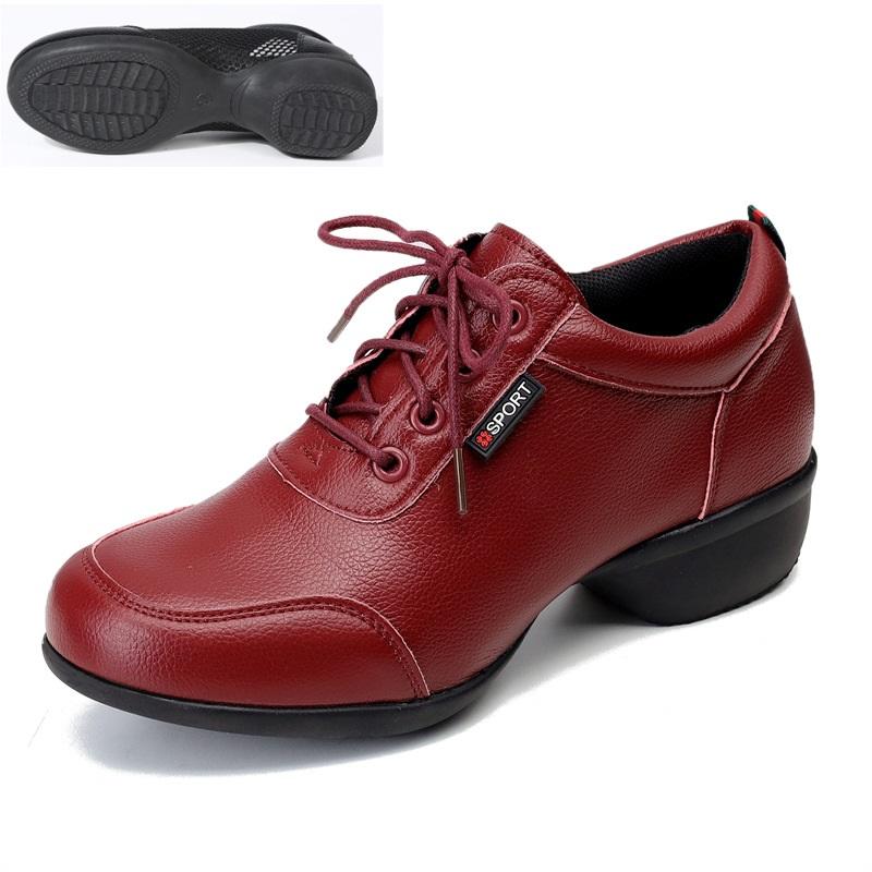New Mesh Square Dance Shoes For Women Breathable Modern Dancing Shoes Anti Slip Warm Height Increasing Jazz Commuting Shoes