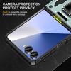 For Samsung Galaxy Z Flip7 5G Case Kickstand Slide Lens Lid PC + TPU Drop-Proof Phone Cover
