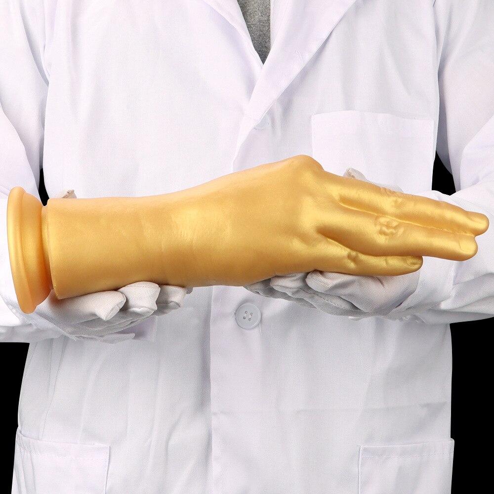 Gold Silikon Faust Anal Dilator Fisting Vibrator Riesiger Dildo Anal Plug Realistischer Schwanz Sexspielzeug BDSM Strap on Cock