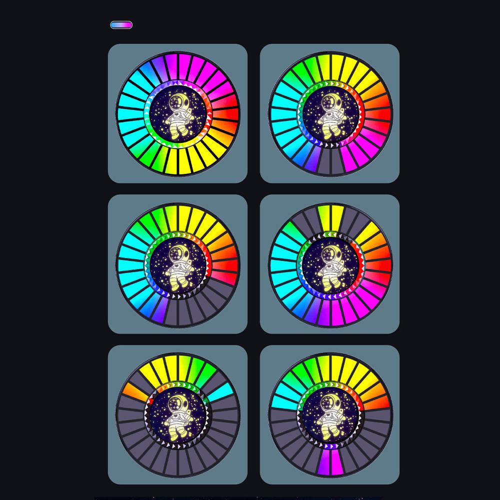 Smart LED Car Air Freshener - App-Controlled Aromatherapy Diffuser with 100 Light Modes & Astronaut Design