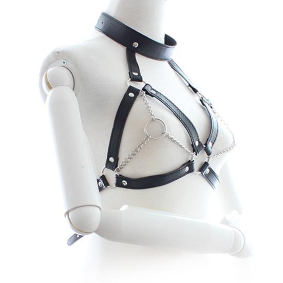 BDSM Fetish Bondage Kragesele Slavebryster Beltekjede Sexleketøy for par