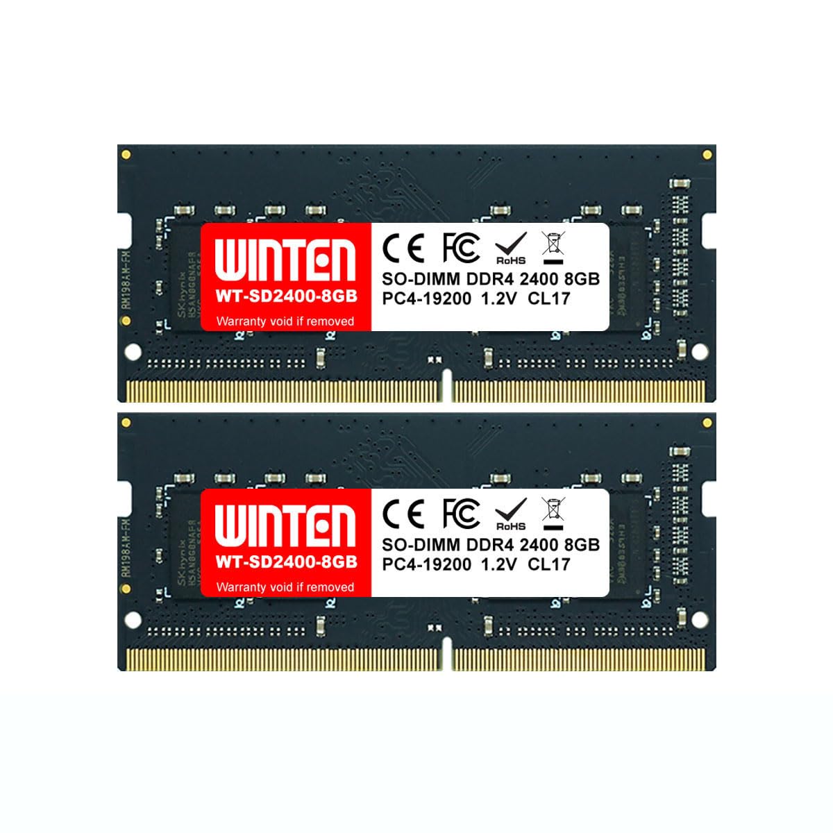 

WINTEN Notebook PC Memory 16GB x 260Pin CL17 SODIMM SDRAM Memory Expansion Memory Year Compatibility DDR4-2400 (8GB 2) 1.2V Built-in [5 Warranty,