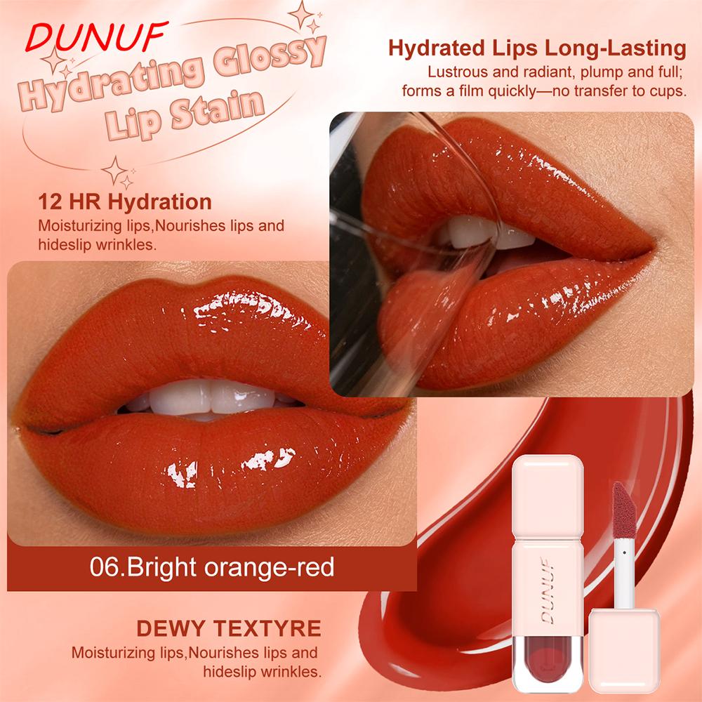 DUNUF 4-in-1 Professional Makeup Box - Mascara, Waterproof Eyeliner, Lip Gloss & Brow Gel, 12 Colors Available