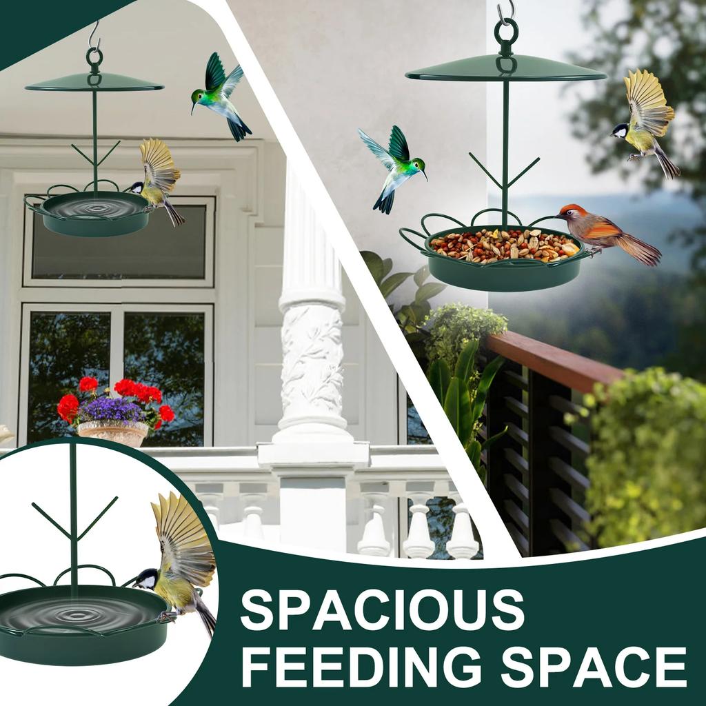 Bird Feeder Metal Bird Feeder Elegant Outdoor Hanging Bird Feeder with S Hook Weatherproof Feeding Tool for Garden Patio Yard