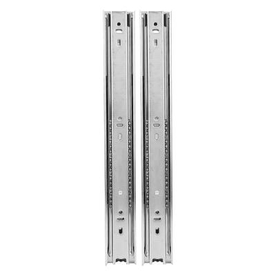 2 Pcs Schubladenführung 12in 3 Abschnitte Kugellager Flexible Schrank Schublade Gleitschiene Weiß