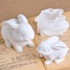 3D Cute Rabbit Silicone Candle Mold DIY Easter Bunny Ornament Gypsum Molds Soap Concrete Resin Crafts Making Home Decor Supplies