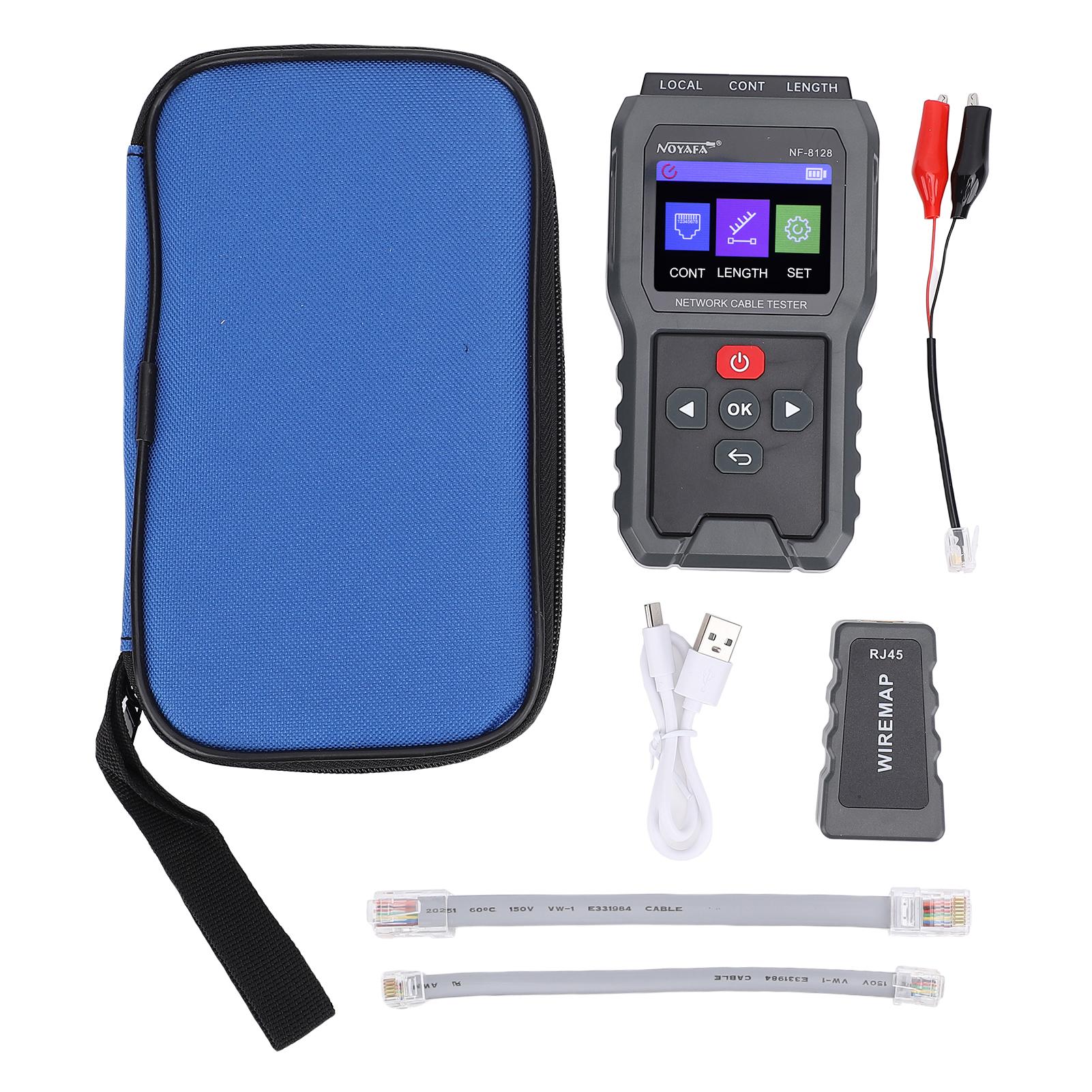 

Тестер сетевого кабеля, тестер кабеля Ethernet для CAT5 CAT6, трассировщик проводов с портом RJ45 NF 8128 чёрный