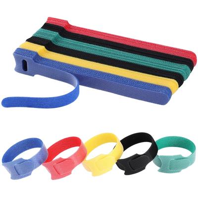 30/60/100PCS Detachable Cable Ties Colored Plastics Reusable Cable Ties Nylon Loop Wrap Zip T-type Cable Tie Wire Bandage Tie