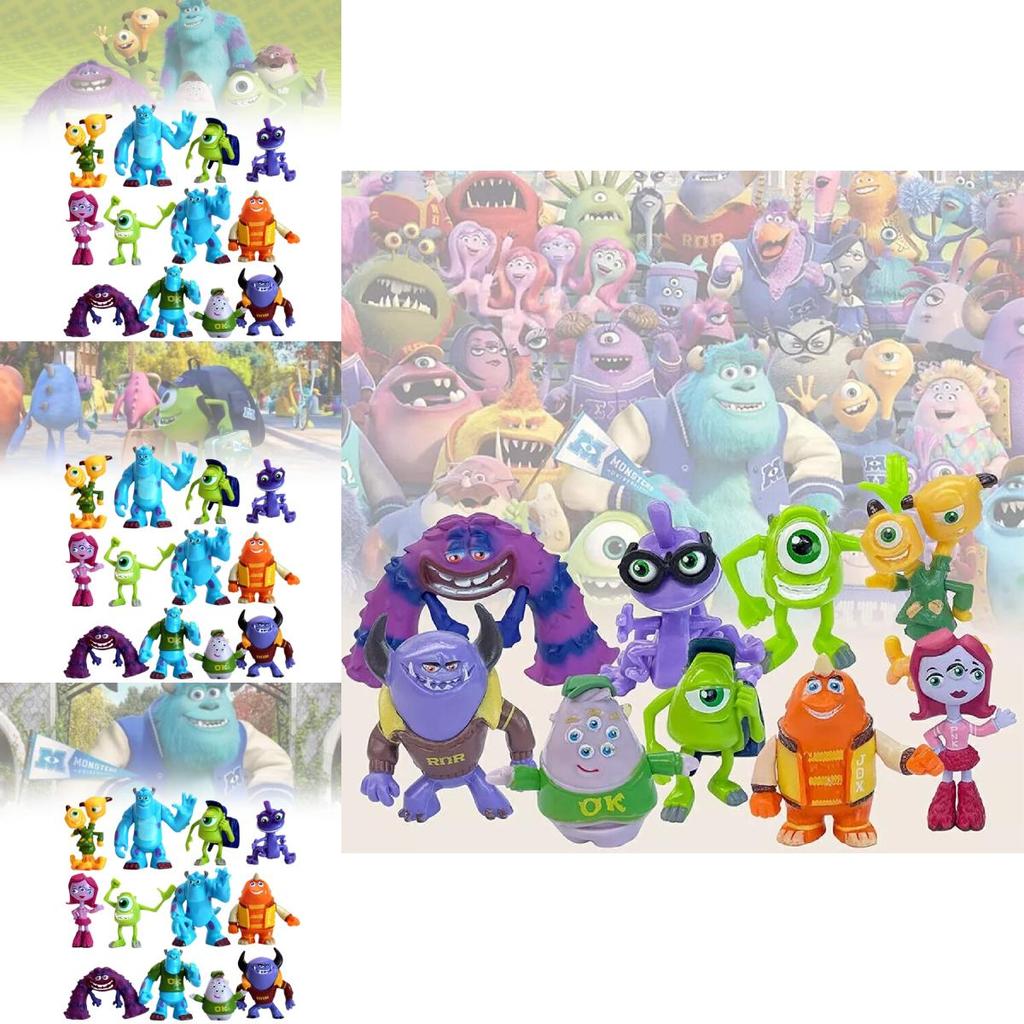 12 Unique Pvc Monster Dolls From Monster University Creative Figurines For Collectors