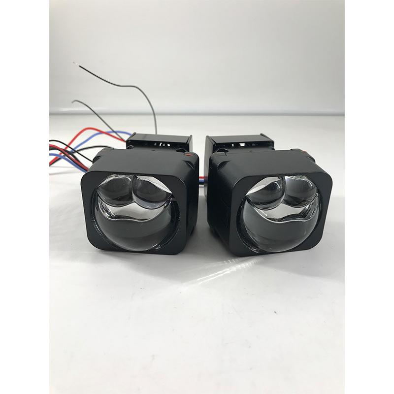 1Pcs 1.5 Inch, Double Direct Matrix Module Lens High Power Led Headlight White Yellow Far And Near Super Bright Condenser