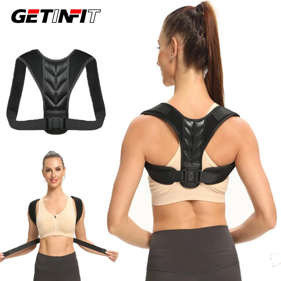 Getinfit Adjustable Posture Corrector Back Support Lumbar Posture Orthopedic Belts Strap Brace Shoulder Spine Support Men Women