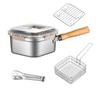 Stainless Steel French Fries Holder Nonstick Fryer Basket Multipurpose Deep Fryer Pot  Cookware
