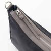 Isaac Twill Nylon Curved Shoulder Bag, Size S, 2004701, Navy (66)
