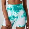 Sports Shorts High Waist Tie-dye Shorts Women's Peach Buttocks Yoga Fitness Pants Tie Bleaching Elastic