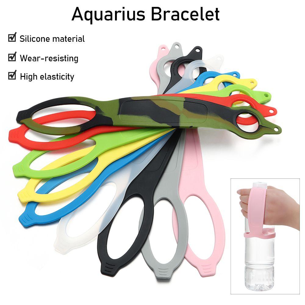 Silicone Water Bottle Belt Holder Hook Clip Outdoor Quickdraw Carabiner Hanger Camping Hiking Safety Clasp Buckle Band EDC Tool 4