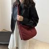 Large Capacity Autumn Winter Pleated Dumpling Shoulder Crossbody Bag