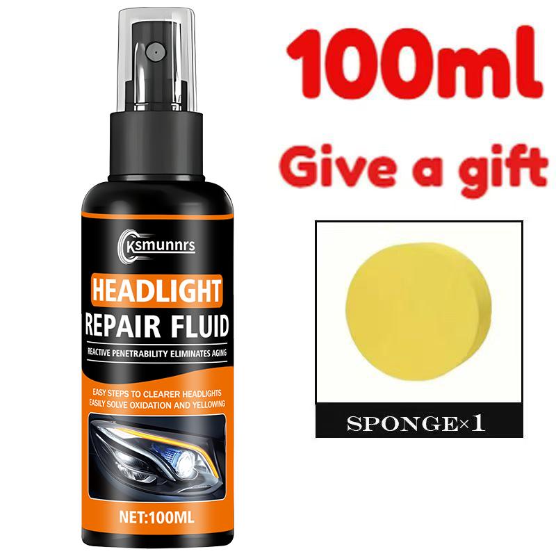 

Headlight Repair Spray - Removes Yellow Oxidation, Scratches, Fog, And Haze, Making Headlights Instantly Bright - Suitable for F 1