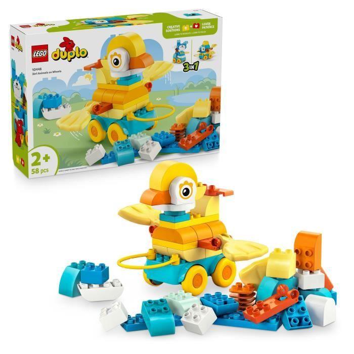 LEGO DUPLO Ma Ville 10448 Animaux Sur Roues 3-En-1 - Jeu De Construction Dès 2 Ans – Chien