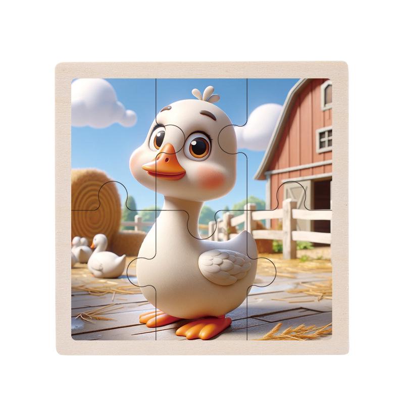 Wooden Educational Jigsaw Puzzle for Toddlers, Ages 1-5