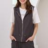 Dedra Men Tencel Hooded Short Vest Vee3009