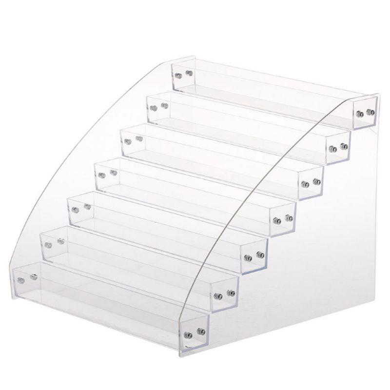 Acrylic Nail Polish Organiser 2-7 Tiers Tier Clear Nail Polish Holder Essential Oil Organiser Shelves Display Rack Stand