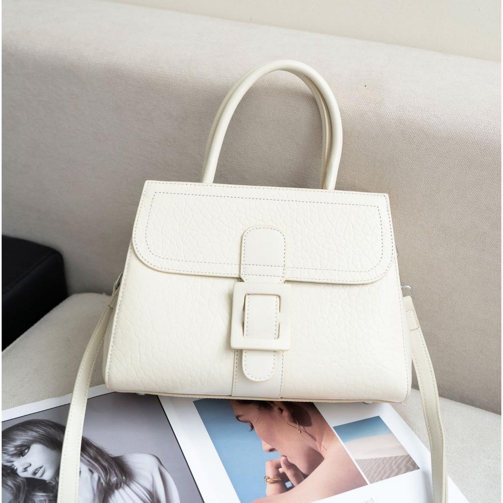 Damen Schulter-Crossbody-Tasche aus Rindsleder, schlichte Mode, Mädchen Reißverschlusstasche, großes Fassungsvermögen, Muscheltasche