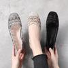 Summer Shoes Women Low Heels Breathable Mesh Shoes Square toe Elegant Office Lady Shoes Black Beige Grey Plus Size 42