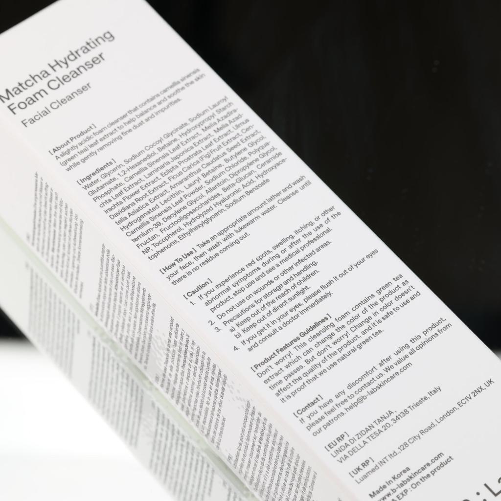 B:Lab Matcha Hydrating Foam Cleanser 120ml