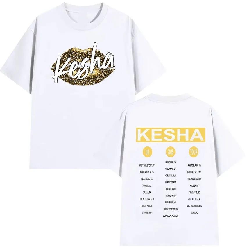 2026 Spring_Summer Harajuku Casual Millennium Kesha Singer Hip-Hop Men's Clothing Women's Fashion T-Shirt Hip Hop Streetwear Oversized Tshirt