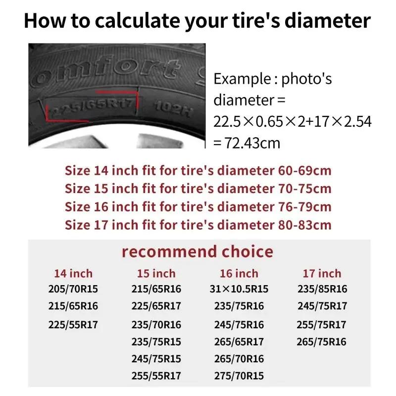 Military Tactical Star Spare Tire Cover for Prado Pajero Wrangler Jeep RV SUV Camper Car Wheel Covers 14" 15" 16" 17" Inch