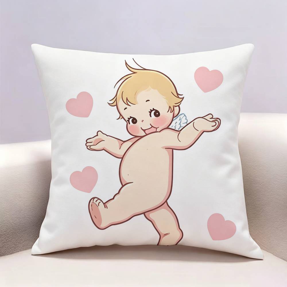 Cartoon KKewpie Doublesided print Pillow Case for Sofa Living Room Home office Decor Protective Cover