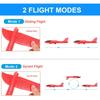 Airplane Launcher Toys, 2 Pcs Foam Catapult Glider Plane with Launcher Airplane Toy, Hand Throw Flying Bubble Airplane Toys for Kids 6-12 Years Old