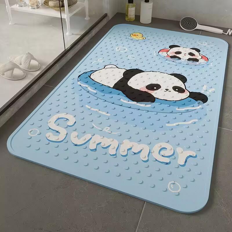 Non-Slip Cartoon Bathroom Mat - Waterproof Bath, Shower, & Toilet Floor Pad