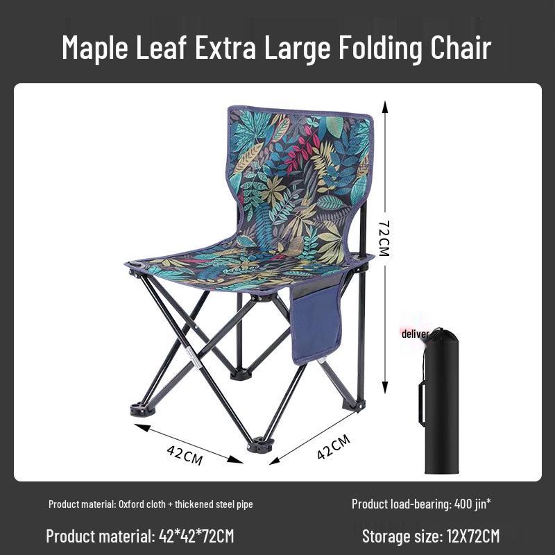 Chaise de Camping Pliante Portable d'Extérieur avec Logo Personnalisé - Parfaite pour la Pêche, le Croquis et les Sorties Printanières