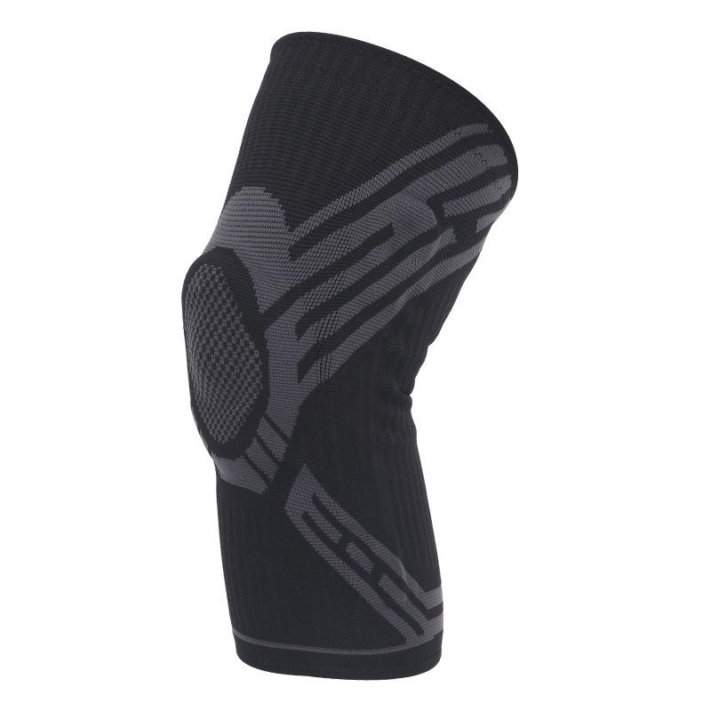 Outdoor Sports Knee Pads with Silicone Anti-Collision, Anti-Slip Spring Support for Cycling, Running, and Ball Games