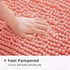 Chenille Bathroom Rug 24"x17", Non-Slip & Washable, Soft Shag Microfiber Bath Mat Compatible with Standard Bathtubs