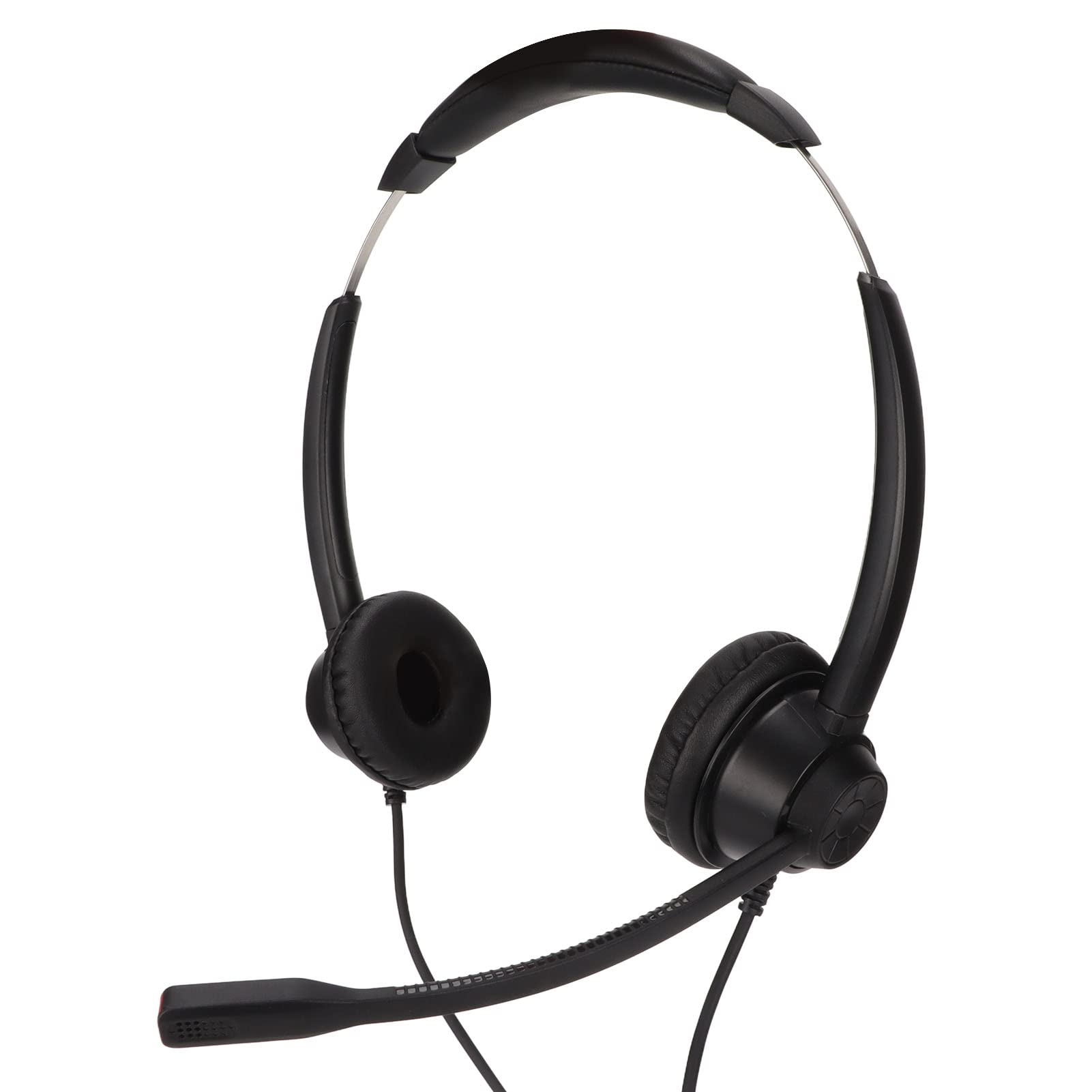 

Business Headset 4 Section Single 3.5mm Plug Noise Cancelling Microphone Call Function Binaural Headphones for Call Center Conference