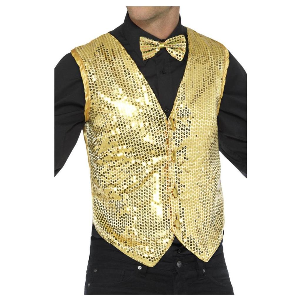 Smiffys Unisex Adult Sequin Costume Vest