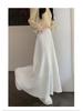 High Waist Autumn/Winter Pleated A-line Knit Skirt with Slimming Design