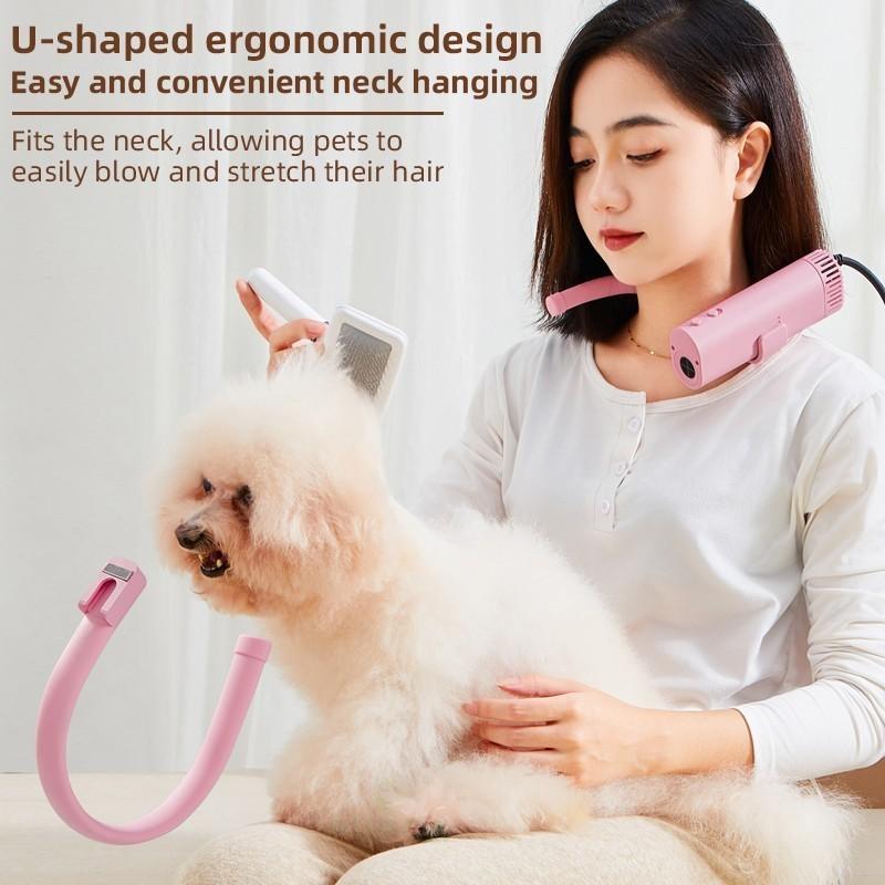 Pet Beauty Negative Ion Neck High Power Silent Hair Blowing Artifact Portable Pet Water Blower High-speed Hair Dryer