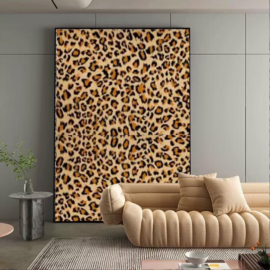Samolepicí PVC tapeta Shein s leopardím vzorem pro domácí dekoraci.