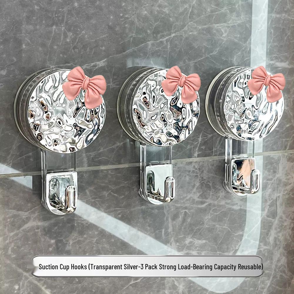 Powerful Suction Hook – No-Drill, No-Trace Adhesive for Bathroom Doors and Walls, Ideal for Towels and Clothes.