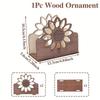 Wooden Sunflower Napkin Holder Cocktail-Style Farmhouse Napkin Dispenser For The Dining Room, Kitchen Table, Countertop Decor